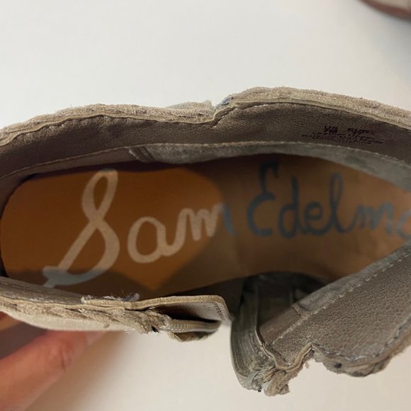 SAM EDELMAN Paige Suede Leather Fringe Ankle Booties with Braid Detail S… - Picture 11 of 14